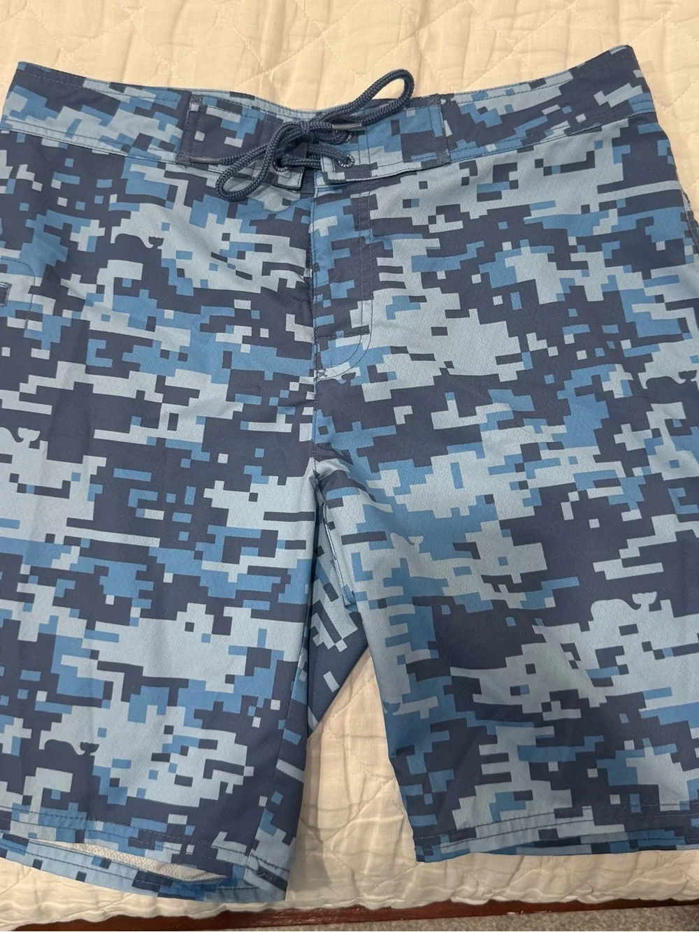 Vineyard Vines Navy & Light Blue Camo Swim Board Shorts